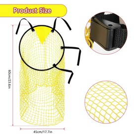 Quixotical Football Goal Target Net, High-Quality Football Target Net with Stainless Steel Rings, Easy to Install Top Bins Net, for Shooting Accuracy and Precision, 45 x 60 cm