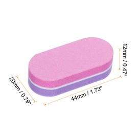 HARFINGTON 20pcs Mini Nail Buffers, 100/180 Grit Nail Sanding Blocks, Nail Buffing Polishing Blocks Professional Nail Polisher Set for Acrylic and Natural Nails, Pink Purple