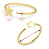 14K Solid Yellow Gold Plain Flat Star 22 Gauge -