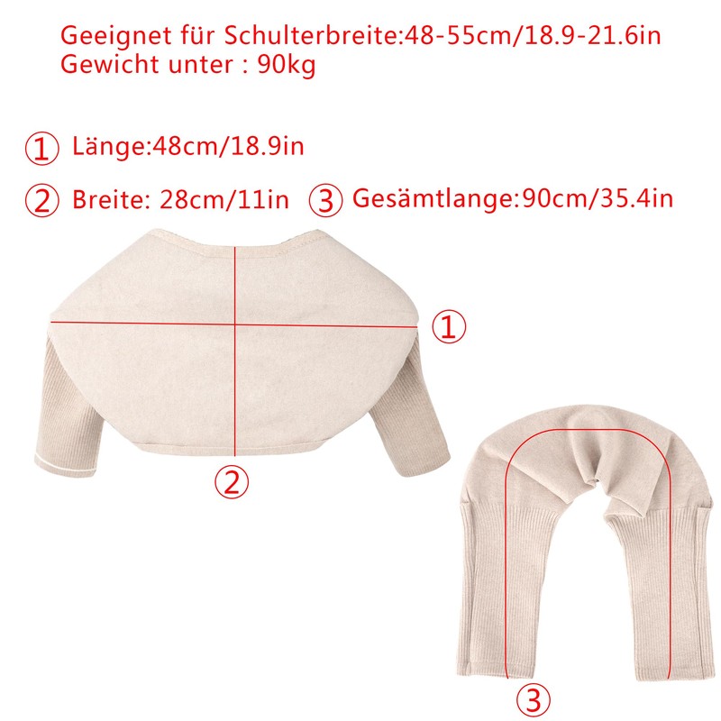 MilyaDE Cashmere Blend Shoulder Warmer Back Warmer Shoulder Pad Elastic