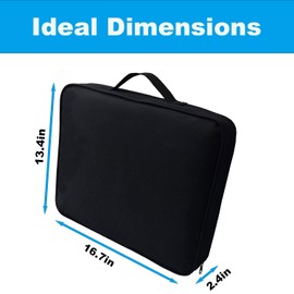 JUICYRAUL 2 Pack Portable Stadium Seat Cushions, Bleacher Seat Cushions, Chair Cushions for Boat Canoe Kayak, Sporting Events, Hiking, Camping, Black