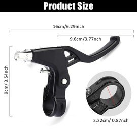 ZEACCT 2-Pack Bicycle Brake Lever, Bicycle Brake Lever Handbrake, Aluminum Alloy Handlebar Brake Lever, Handlebar Brake Lever, Bicycle Brake Handle, Suitable for Mountain Bikes, Road Bicycles (Black)