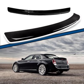 Mactoom Rear Trunk Spoiler Wing and Rear Window Roof Spoiler Compatible with Chrysler 2011-2018 300 300C Sedan Factory V Style Tail Lid Accessories
