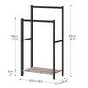 HOOBRO Freestanding Towel Rack, 2 Tier Blanket Ladder Holder for