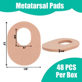 48Pcs Callus Pads for Feet, Self Adhesive Callus Cushions, Protect Corn and Calluses from Rubbing on Shoes, Reduce Foot, Heel and Toes Pain (Skin Color)