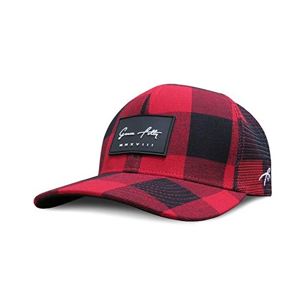 Grace Folly Trucker Hat for Men or Women- Many Cool Designs (Red Plaid)