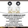 2-Pack Carburetor Rebuild Kit for Kawasaki Brute Force 650/Prairie 650/KVF650