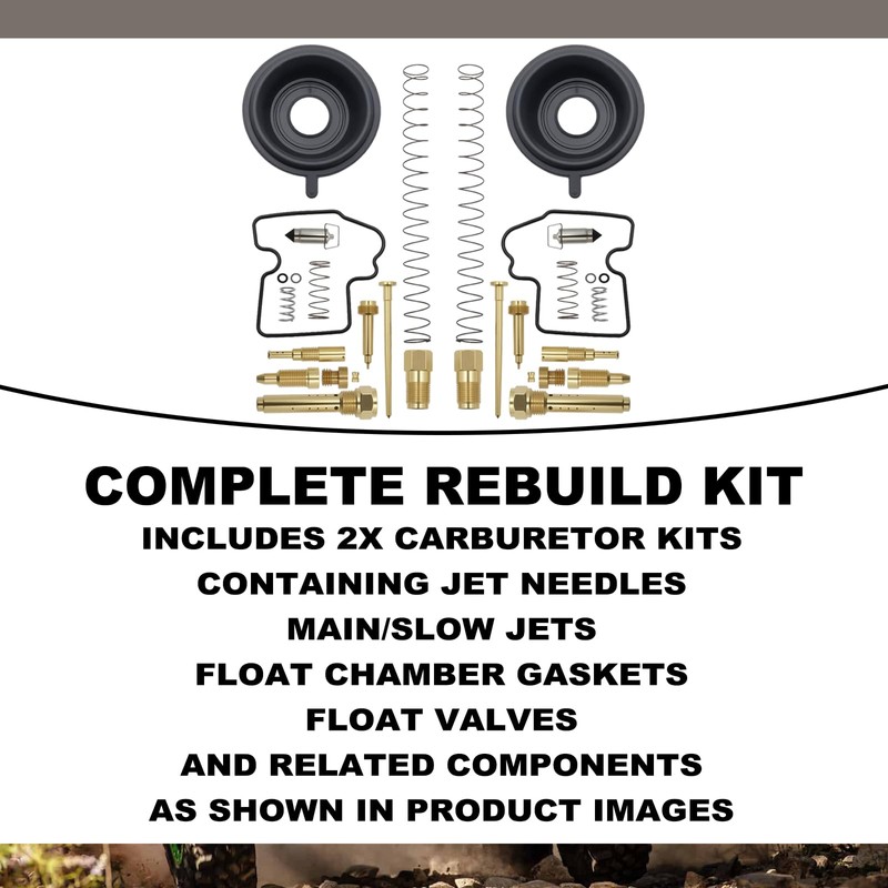 2-Pack Carburetor Rebuild Kit for Kawasaki Brute Force 650/Prairie 650/KVF650
