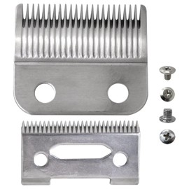 Upgraded Steel Hair Clipper Blades 2 Pack for Wahl Anniversary/Icon/Probasic/ Sterling3/ SterlingEclipse/SuperTaper/SuperTaperll/ Sterling9 2-Hole Stagger-Tooth Clippers