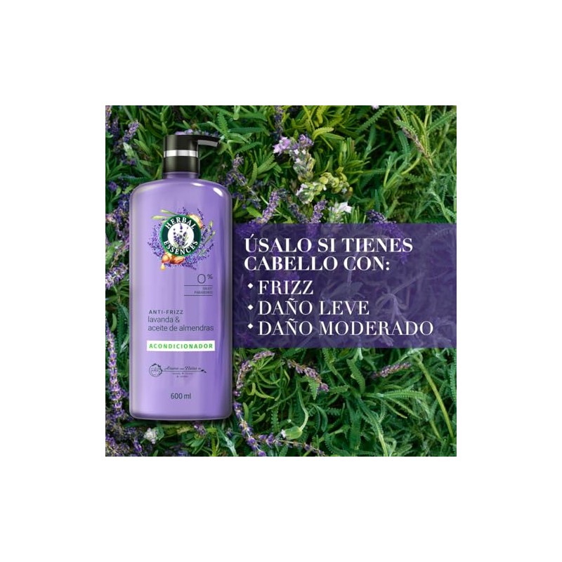 Herbal Essences Acondicionador Antifrizz Lavanda & Aceite de Almendras 600