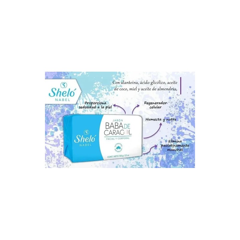 Jabón Baba De Caracol Facial Y Corporal, 100g 4 Shelo