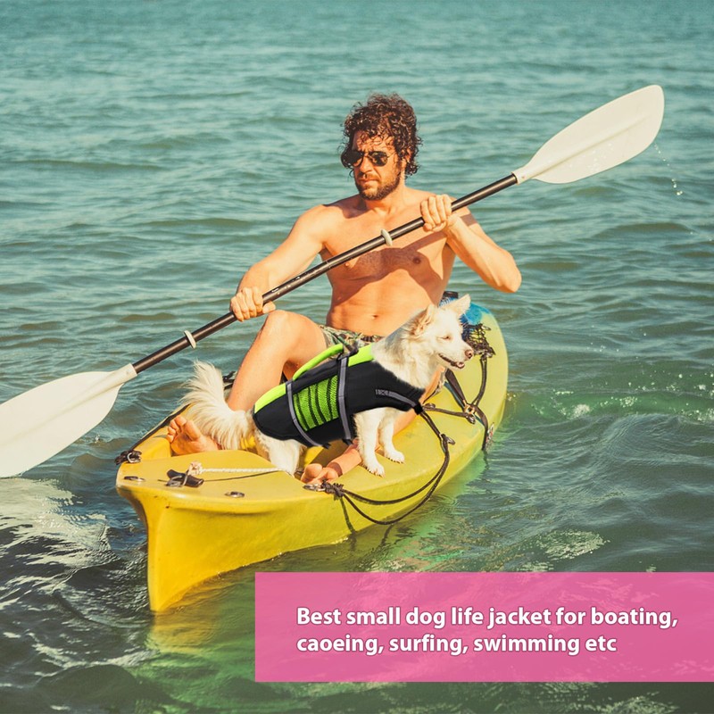 Queenmore Dog Life Jacket Lifesaver Preserver High Buoyancy with Emergency