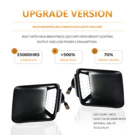 DERMOKA LED License Plate Light For 2004-2012 Chevy Colorado GMC Canyon Pickup Tag Lamp Assembly, 6000K White 2PCS