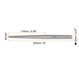 sourcing map Line-up Punch 7/32"x8" Round Tip Non-marring Roll Pin Cylindrical Alignment Punches for Watch Repair Jewelry Machinery Maintenance