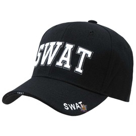 RAPID DOMINANCE 3-D High Embroidered Law Enforcement Baseball Caps Hat Hats (Adjustable , SWAT)