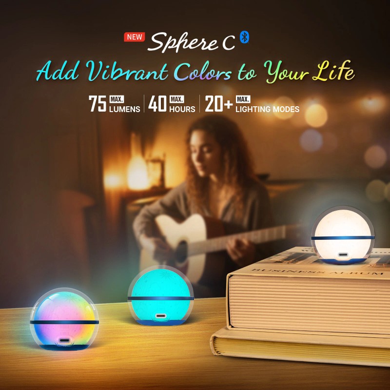 Olight Sphere C IP56 Resistant, Metal-Stick Magnet, 2 Lights for