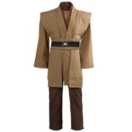 GOLDSTITCH Men Tunic Robe Knight Fancy Cool Cosplay Costume brown L