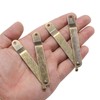 Adyoney 4 Pack Medium Antique Brass Folding Lid Support Hinges,