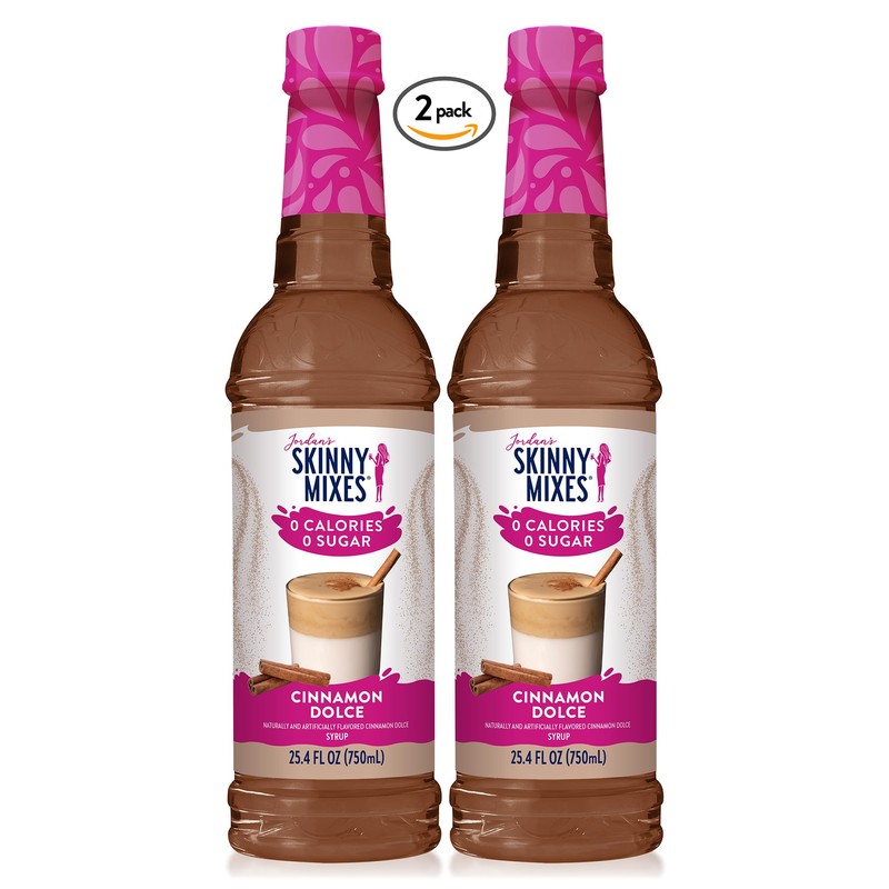 Jordan's Skinny Syrups, Cinnamon Dolce Coffee Syrup, Sugar Free, Zero