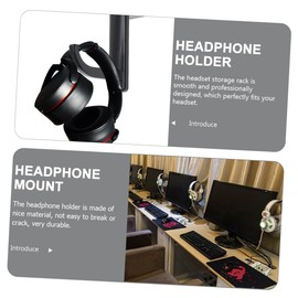 Gadpiparty 6Pcs Headset Hanger for Durable Headphone Stand Rack Sturdy Hook Design for Internet Cafes and Home Use Headphone Holder