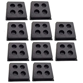 ACTIVLIFE for Set of 10 Heavy Duty Anti Vibration Isolation Rubber Pads 2" x 2" x 3/4"