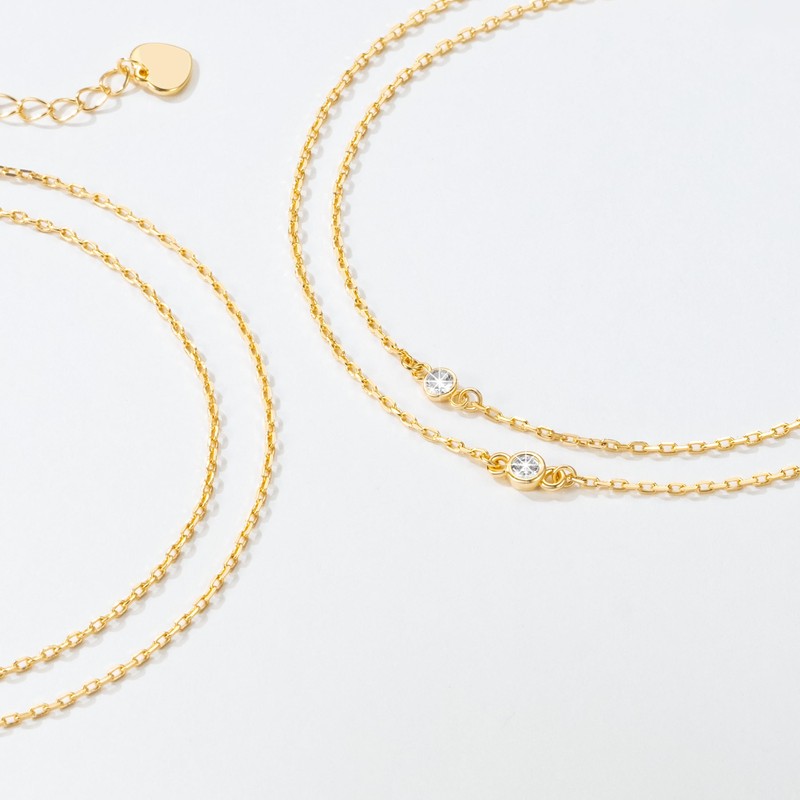 AOZELAN Gold Anklets for Women 14K Gold Ankle Bracelets for