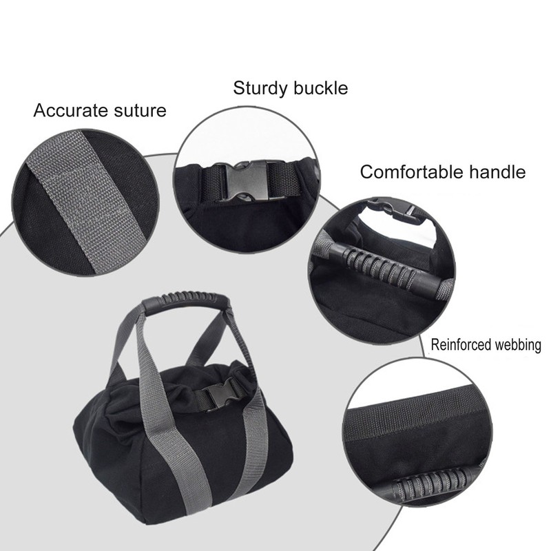 Workout Sandbag Tear Resistant with Ergonomic Handle 12oz Canvas Weightlifting