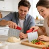 Ourokhome 2 Pack Bench Scraper Dough Cutter, Stainless Steel Dough