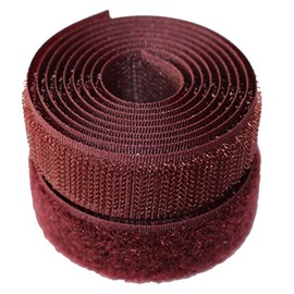 Burgundy 20mm Sew-on Hook & Loop Tape Alfatex® Brand supplied by the Velcro Companies - Various Lengths (Length: 2m)