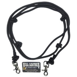 Hill Leather Company 8' Poly Reins - Roping Reins - Black - 3/4" Scissor Snap - Western Reins