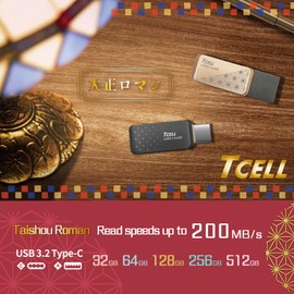 TCELL High Speed Dual Flash Drive with Zinc Alloy Design,Starry Black 64GB USB 3.2 Type-C OTG 2-in-1, Read Speed up to 200MB/s