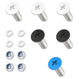 polarmotor M5 x 12 cm License Plate Screws Set Stainless Steel for Number Plate Holder Motorcycle, Moped, Scooter Number Plate Holder