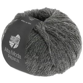 LANA GROSSA Alta Moda Alpaca Chain Yarn Made of Alpaca (Baby), Hand Knitting Yarn Made of 90% Alpaca (Baby), 5% Virgin Wool (Merino) and 5% Polyamide, 50 g Wool for Knitting and Crocheting, 140 m Yarn