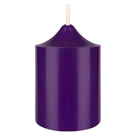 Mega Candles 1 pc Unscented Purple Dome Top Round Pillar Candle, Hand Poured Premium Wax Candles 2 Inch x 3 Inch, Home Décor, Wedding, Baby Showers, Birthdays, Celebrations, Party Favors & More