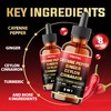 MILIVOL 8in1 Cayenne Pepper Liquid Drops with Ginger, Ceylon Cinnamon,