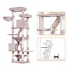 Heybly Cat Tree，71-Inch Tall Tower for Indoor Cats with 2