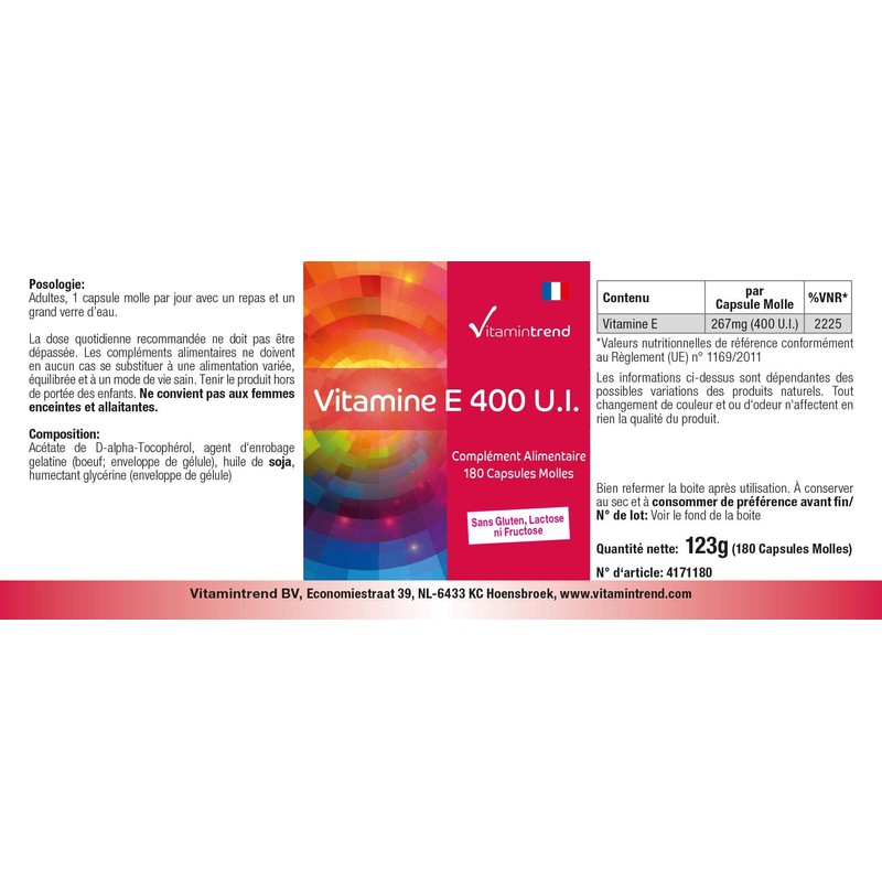 Vitamin E 400 IU - High Dose - Bulk Pack