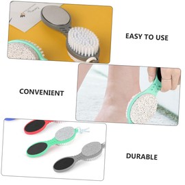 FOMIYES 4pcs Double-sided Foot Files Callus Removers Dead Skin Exfoliators Portable Pumice Stone for Smooth Feet Random Color for Men Women Elders