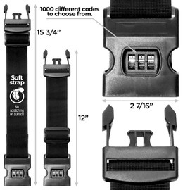 Fridge Lock for Kids and Adults, (2 Pack) French Door Refrigerator Lock, Adjustable Refrigerator Lock for Kids, Toddlers, and Adults, Double Door Fridge Lock, Easy Installation