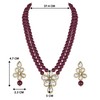 Aheli Crystal Pearl Long Collar con pendientes de caída Conjunto