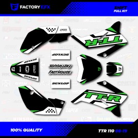 Factory EFX Black & Green Shift Racing Graphics Kit fits 08-25 YAMAHA TTR110 TTR 110 decal