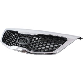 Garage-Pro Grille Assembly Compatible with 2011-2013 Kia Sorento Chrome Shell with Painted Black Insert