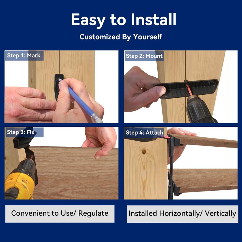 Deck Sunblind System Brackets, Louver Hardware Kit for Blinds and