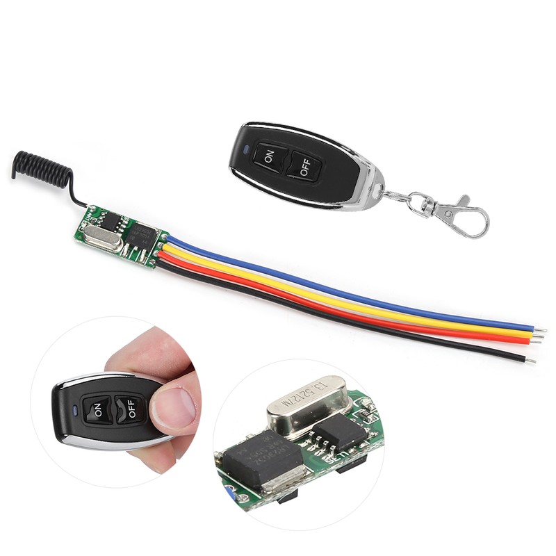 Wide Voltage 3.7‑12V Micro Wireless Remote Control Switch Module LED