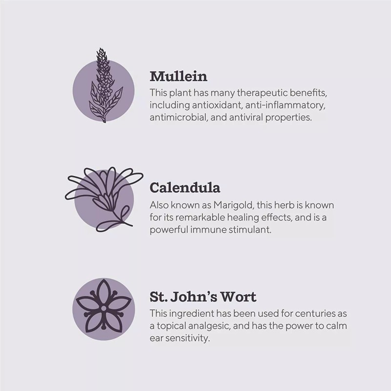 Marie Originals Organic Oil for Ear Infections - Natural Eardrops,