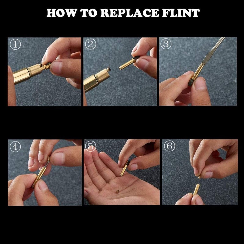 Vintage Trench Lighter,Pure Copper Cool Lighters, Reusable Antique Mini Kerosene