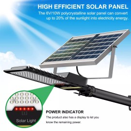 Engrepo Solar Street Lights Outdoor, 15000lm IP67 Waterproof Flood Light with...