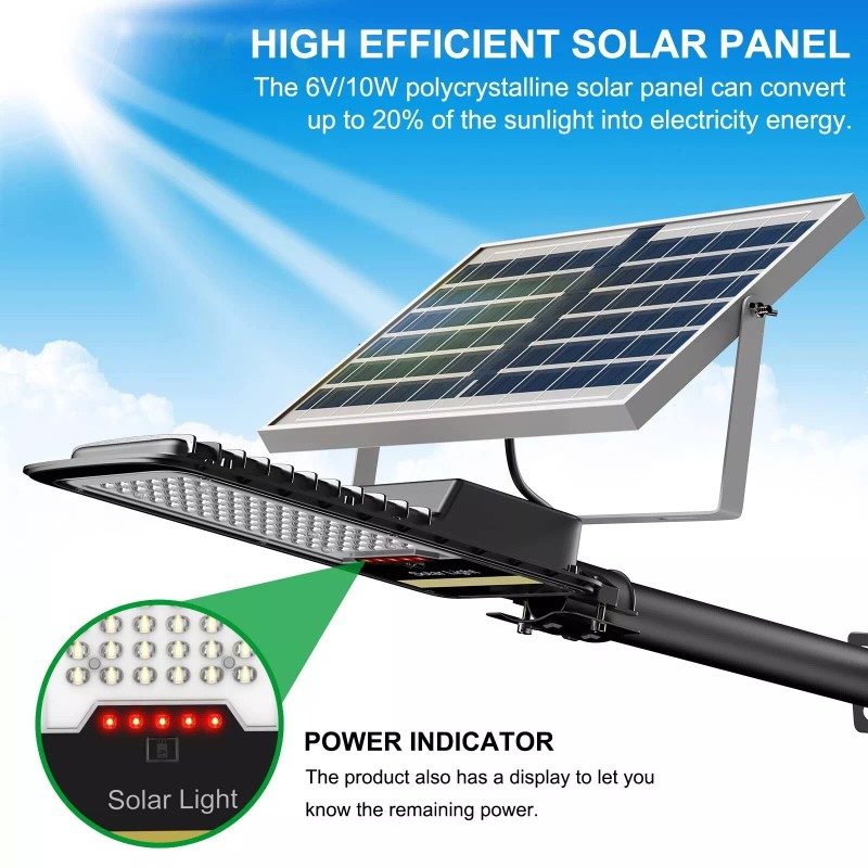 Engrepo Solar Street Lights Outdoor, 15000lm IP67 Waterproof Flood Light
