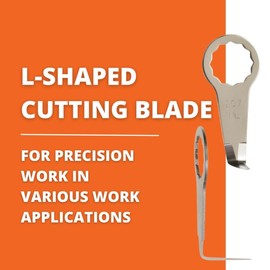 Fein L-Shaped Cutting Blade - Oscillating Multi-Tool Accessory for Cutting & Finishing, Serrated, 1" Blade Length, 2-Pack - 63903207012