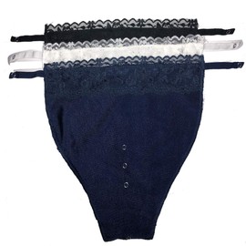 YEKEYI Women Plus Size Lace Clip On Bra Plus Size C D E F Cup, Black, White, Navy Blue